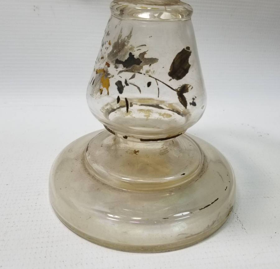 ÜZERİ EL BOYAMA İŞÇİLİKLİ OSMANLI DÖNEMİ KOPARMA GAZ LAMBASI