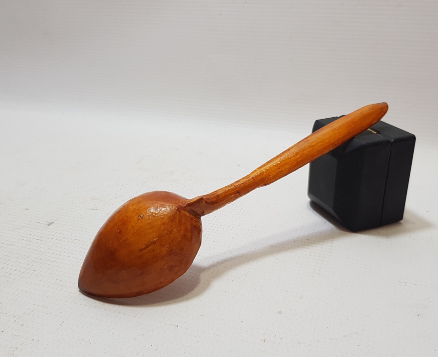 AFİYET OLSUN EFENDİM YAZILI OSMANLI DÖNEMİ EL YAPIMI TAHTA KAŞIK