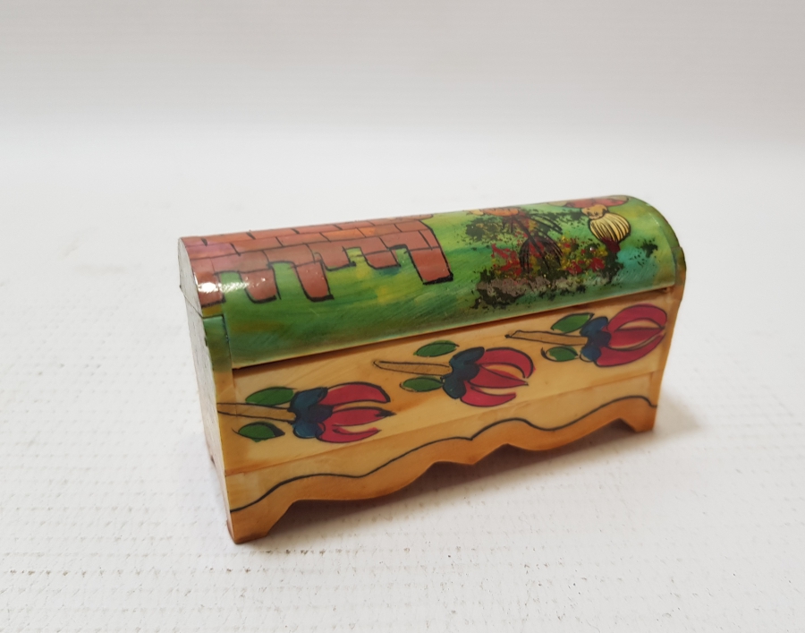 EL BOYAMA İŞÇİLİKLİ ÖZEL YAPIM KAPAKLI KEMİK KUTU