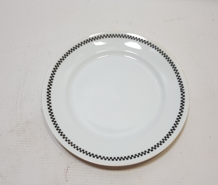 ARKASI OSMANLICA YAZILI VE ALTIN VARAKLI PORSELEN TABAK