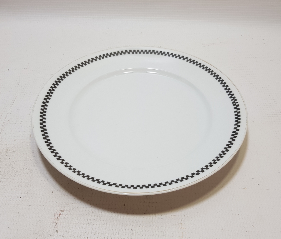 ARKASI OSMANLICA YAZILI VE ALTIN VARAKLI PORSELEN TABAK