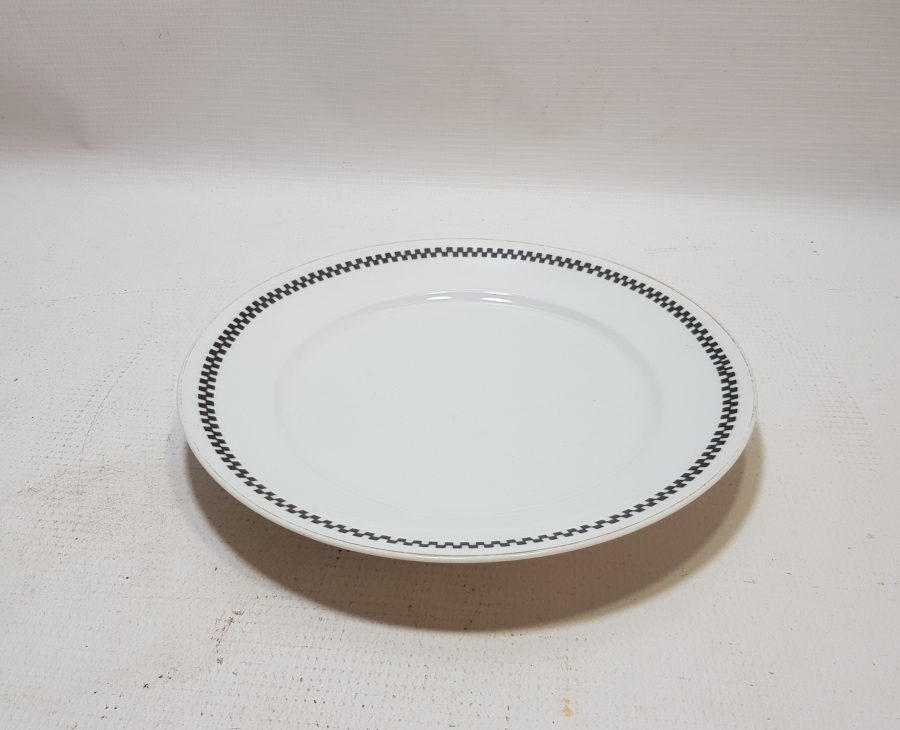 ARKASI OSMANLICA YAZILI VE ALTIN VARAKLI PORSELEN TABAK