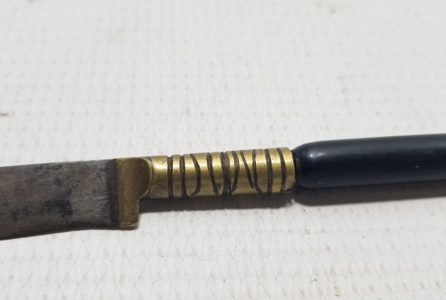 ALTIN ÇAKMA İŞÇİLİKLİ OSMANLI DÖNEMİ BURSA YAZILI NADİR HATTAT BIÇAĞI