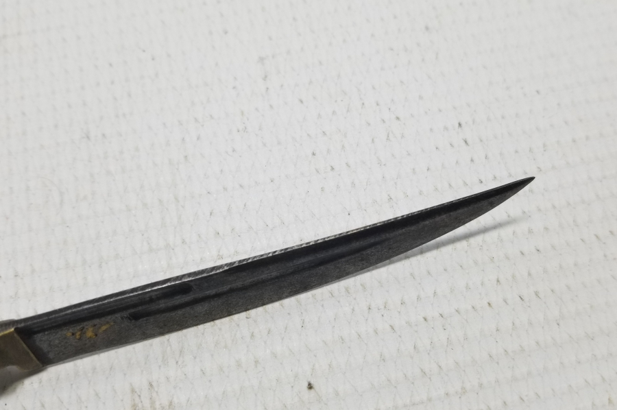 ALTIN ÇAKMA İŞÇİLİKLİ OSMANLI DÖNEMİ BURSA YAZILI NADİR HATTAT BIÇAĞI