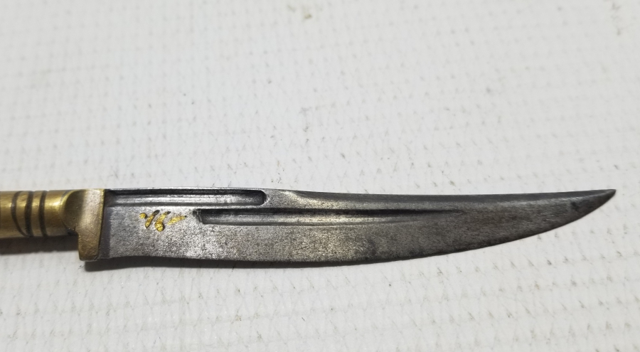 ALTIN ÇAKMA İŞÇİLİKLİ OSMANLI DÖNEMİ BURSA YAZILI NADİR HATTAT BIÇAĞI