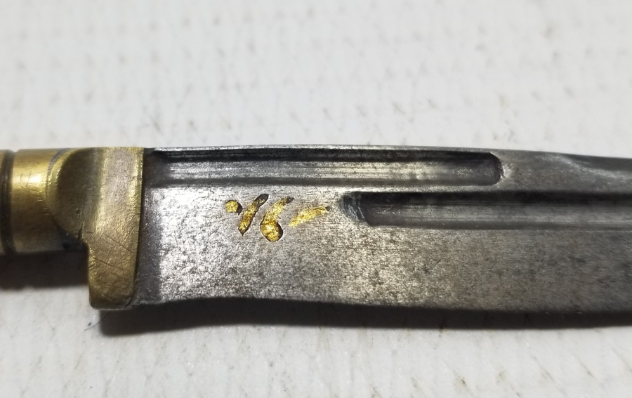 ALTIN ÇAKMA İŞÇİLİKLİ OSMANLI DÖNEMİ BURSA YAZILI NADİR HATTAT BIÇAĞI