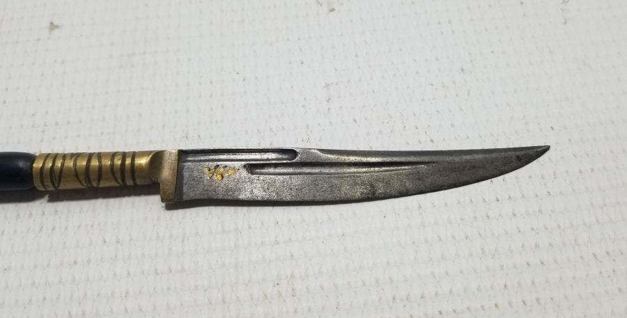 ALTIN ÇAKMA İŞÇİLİKLİ OSMANLI DÖNEMİ BURSA YAZILI NADİR HATTAT BIÇAĞI