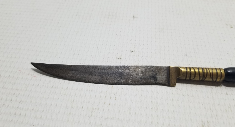 ALTIN ÇAKMA İŞÇİLİKLİ OSMANLI DÖNEMİ BURSA YAZILI NADİR HATTAT BIÇAĞI