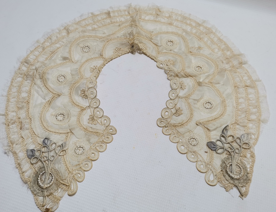 OSMANLI DÖNEMİ İPEK GECELİK YAKASI