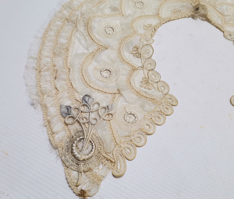 OSMANLI DÖNEMİ İPEK GECELİK YAKASI