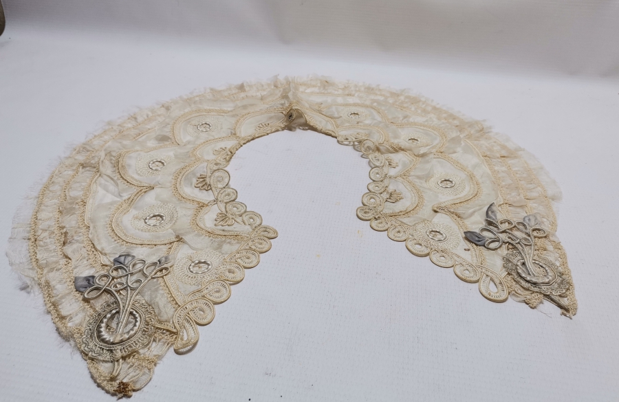 OSMANLI DÖNEMİ İPEK GECELİK YAKASI