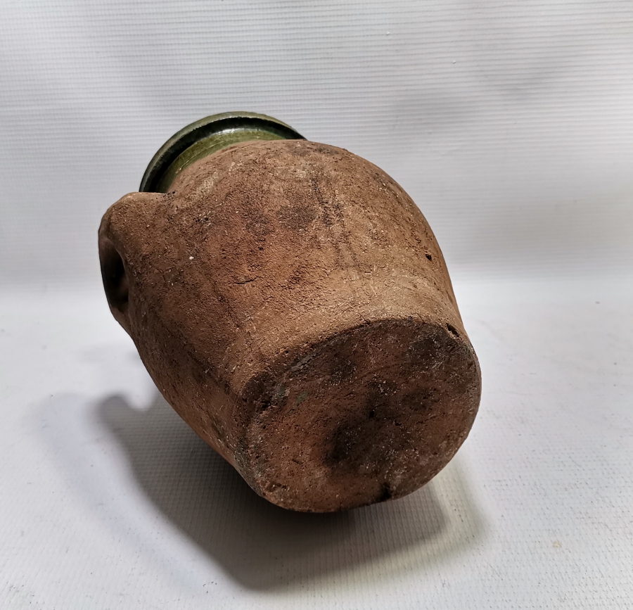 OSMANLI DÖNEMİ 1850LERDEN ÇİFT KULPLU AĞIZ KISMI SIRLI NADİR SİLLE KÜP