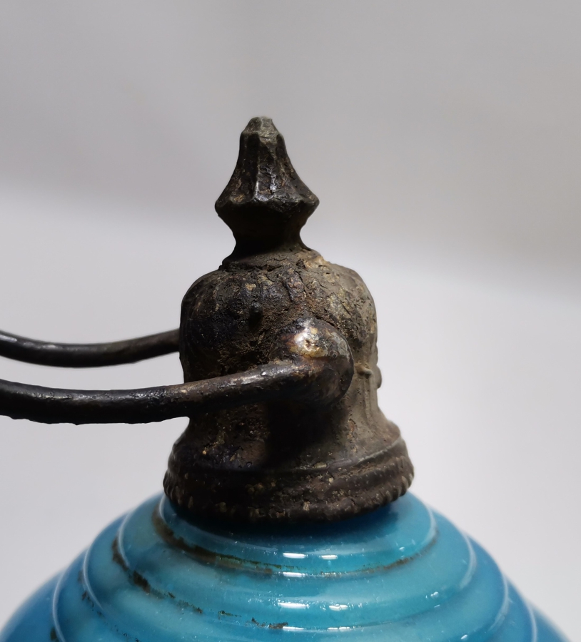 OSMANLI DÖNEMİ NADİR RENKTE OPAL DUVAR GAZ LAMBASI