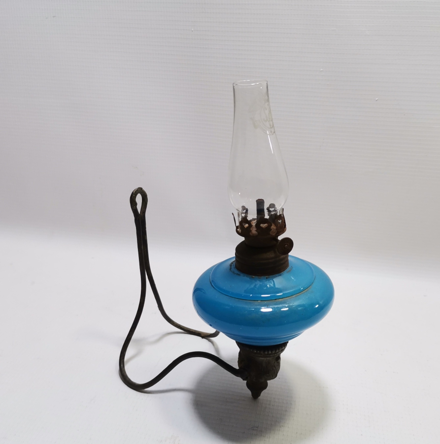 OSMANLI DÖNEMİ NADİR RENKTE OPAL DUVAR GAZ LAMBASI