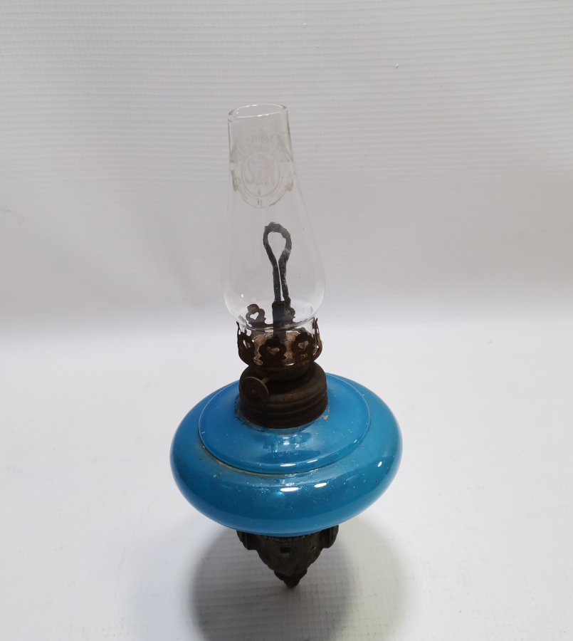 OSMANLI DÖNEMİ NADİR RENKTE OPAL DUVAR GAZ LAMBASI