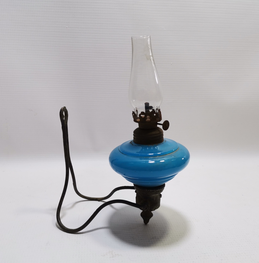 OSMANLI DÖNEMİ NADİR RENKTE OPAL DUVAR GAZ LAMBASI