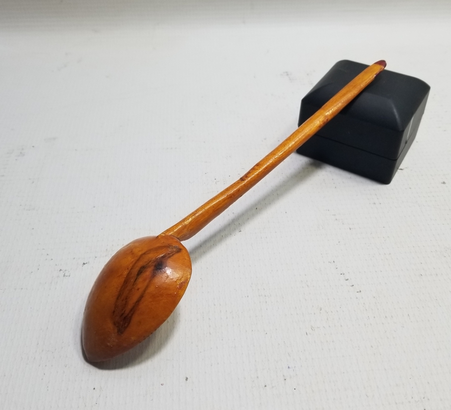 ÜZERİ TARİHLİ EL BOYAMA OSMANLI DÖNEMİ TAHTA KAŞIK