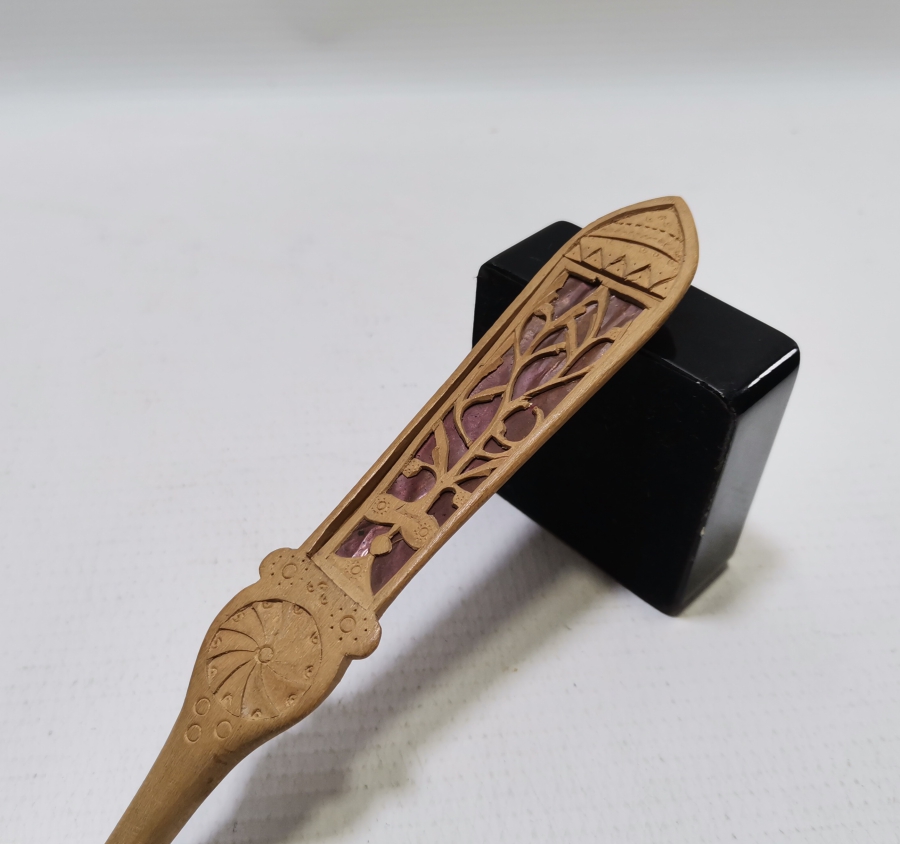 OSMANLI DÖNEMİ ÇARKIFELEK MOTİFLİ TEKKE İŞİ NADİR KAŞIK