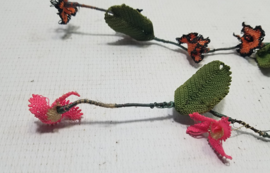 OSMANLI DÖNEMİ İĞNE OYALI KOZAK YÖRESİ NADİR GELİN ÇİÇEĞİ