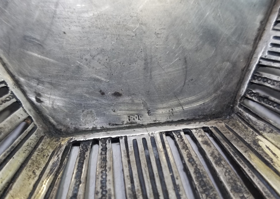 ÜZERİ ALTIN VERMEYLİ ANTİKA GÜMÜŞ BÜYÜK BOY MEYVELİK