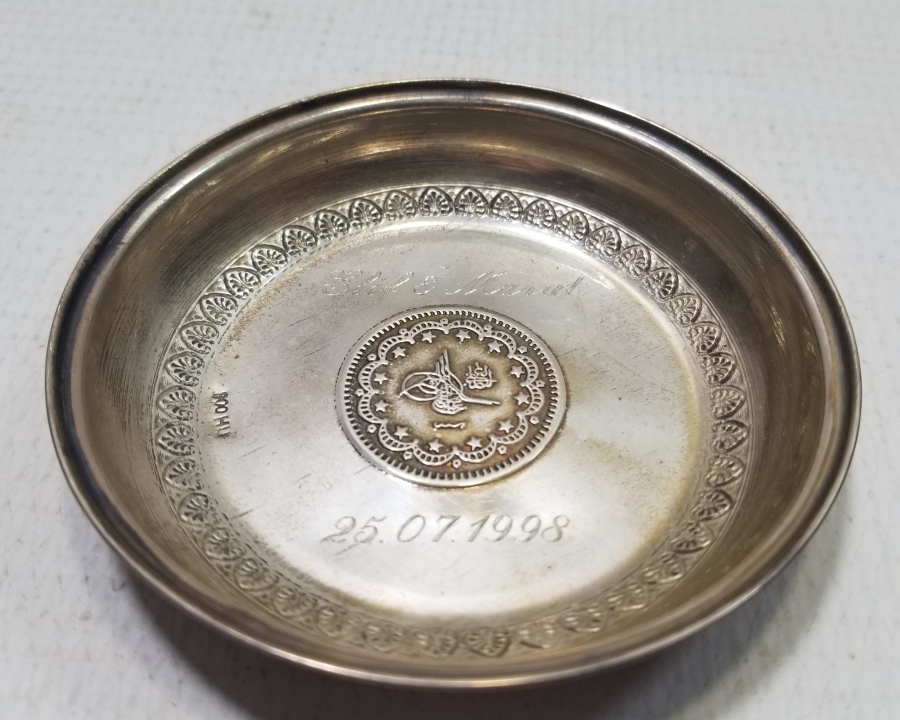 ANTİKA GÜMÜŞ KINA TASI