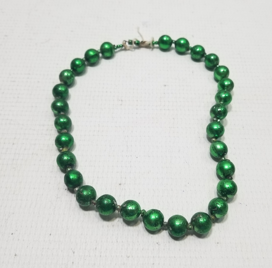 OSMANLI DÖNEMİ ALTIN VERMEYLİ RUM İŞİ CAM KOLYE