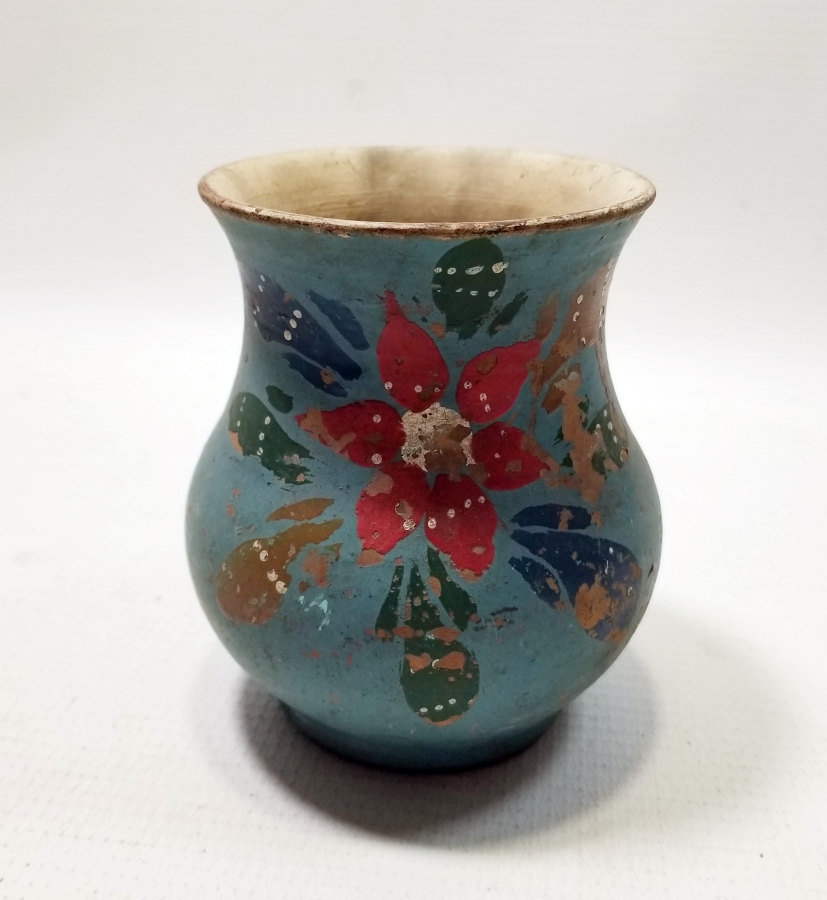 OSMANLI DÖNEMİ NADİR FORMDA EL BOYAMA İŞÇİLİKLİ KÜTAHYA DALDIRMA