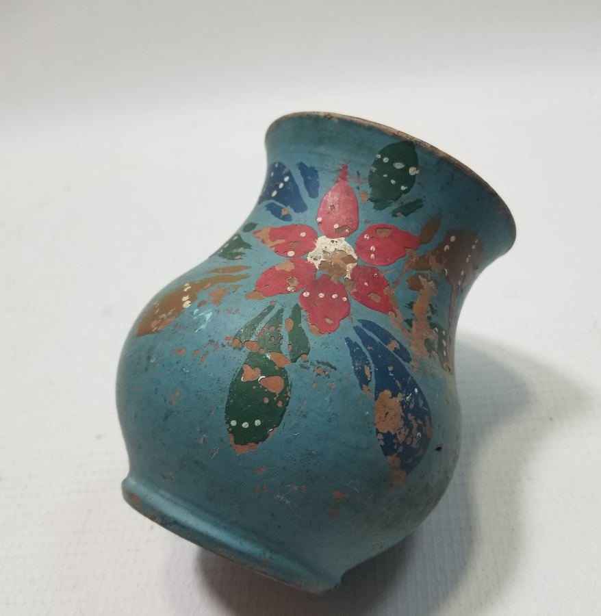 OSMANLI DÖNEMİ NADİR FORMDA EL BOYAMA İŞÇİLİKLİ KÜTAHYA DALDIRMA