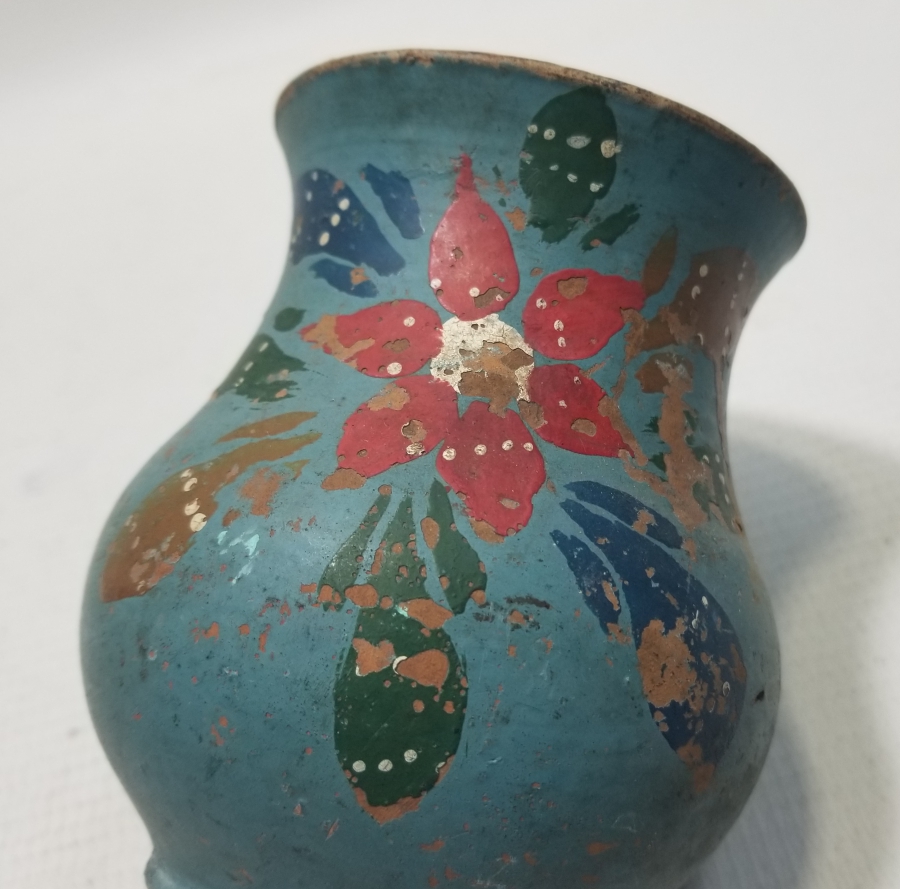 OSMANLI DÖNEMİ NADİR FORMDA EL BOYAMA İŞÇİLİKLİ KÜTAHYA DALDIRMA