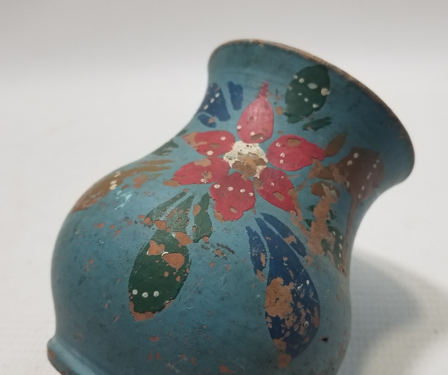 OSMANLI DÖNEMİ NADİR FORMDA EL BOYAMA İŞÇİLİKLİ KÜTAHYA DALDIRMA