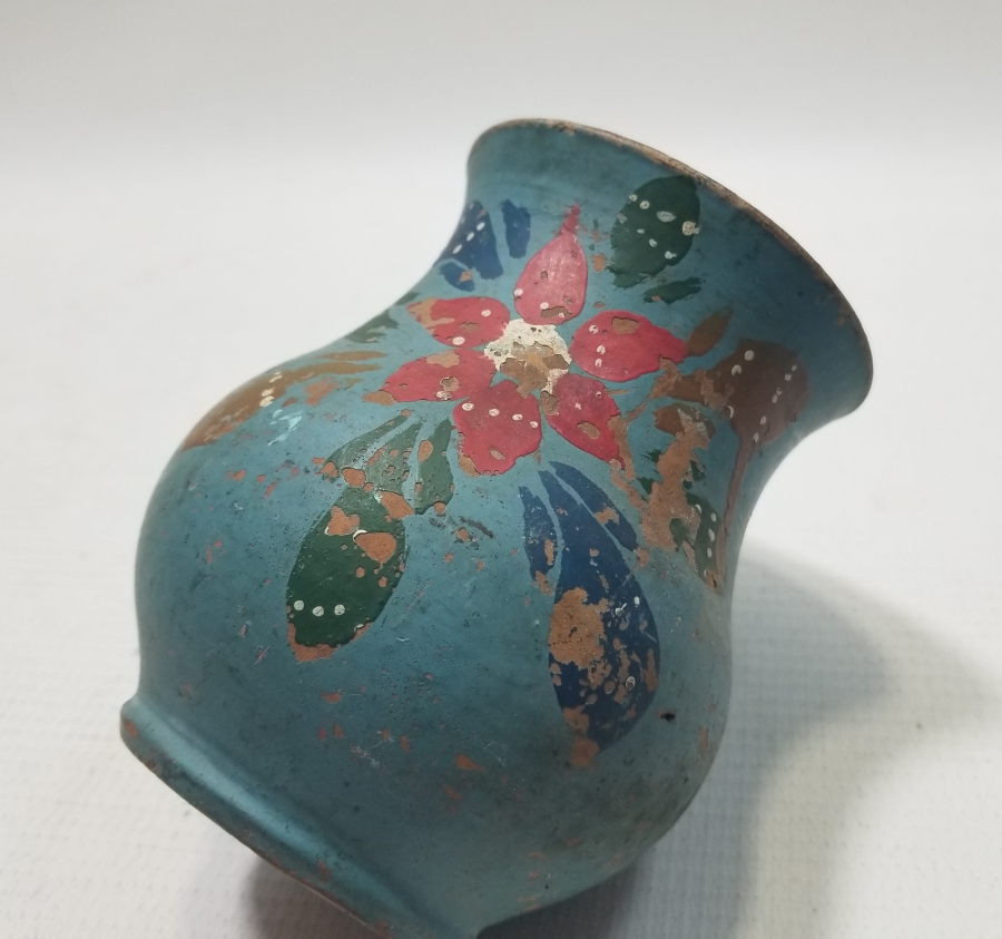 OSMANLI DÖNEMİ NADİR FORMDA EL BOYAMA İŞÇİLİKLİ KÜTAHYA DALDIRMA