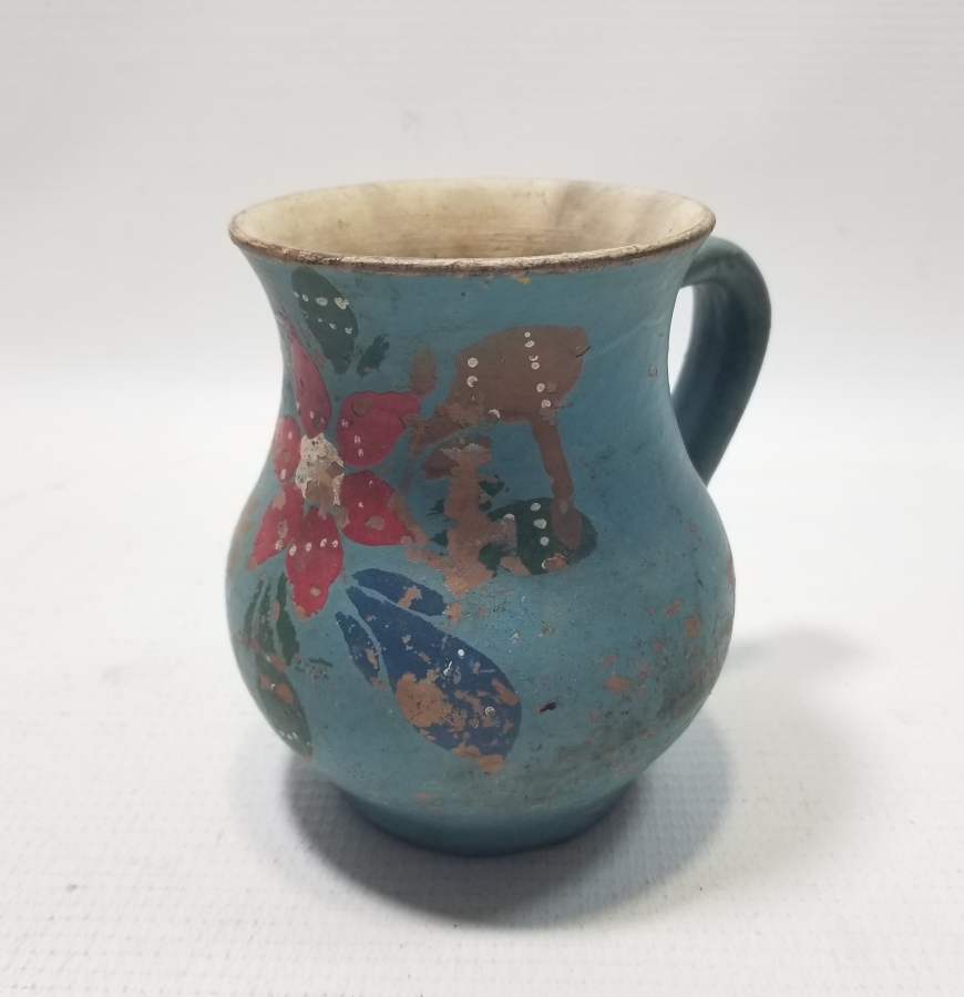 OSMANLI DÖNEMİ NADİR FORMDA EL BOYAMA İŞÇİLİKLİ KÜTAHYA DALDIRMA