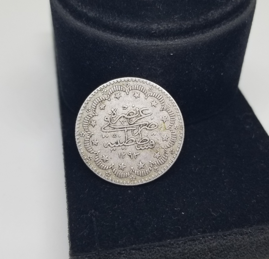 SULTAN ABDÜLHAMİD HAN DÖNEMİ KOLEKSİYONLUK GÜMÜŞ 5 KURUŞ PARA