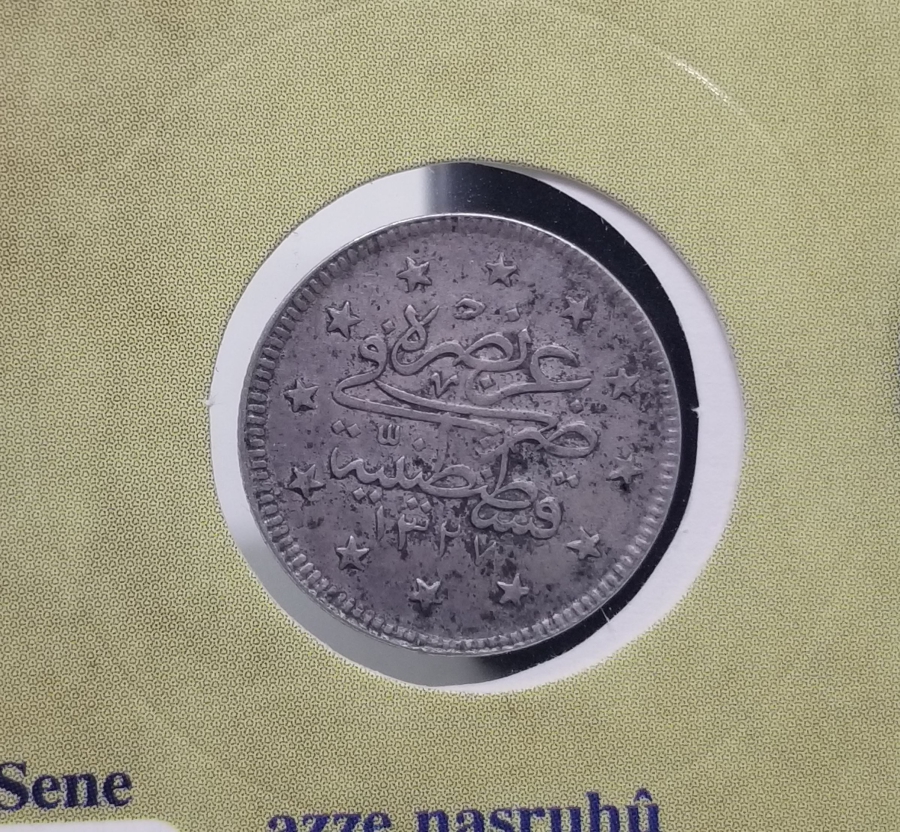 SULTAN MEHMET REŞAD HAN DÖNEMİ KOLEKSİYONLUK GÜMÜŞ 2 KURUŞ MECİDİYE