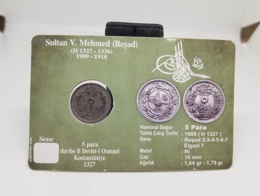MEHMED REŞAD HAN DÖNEMİ KAPAMASINDA NİKEL 5 PARA