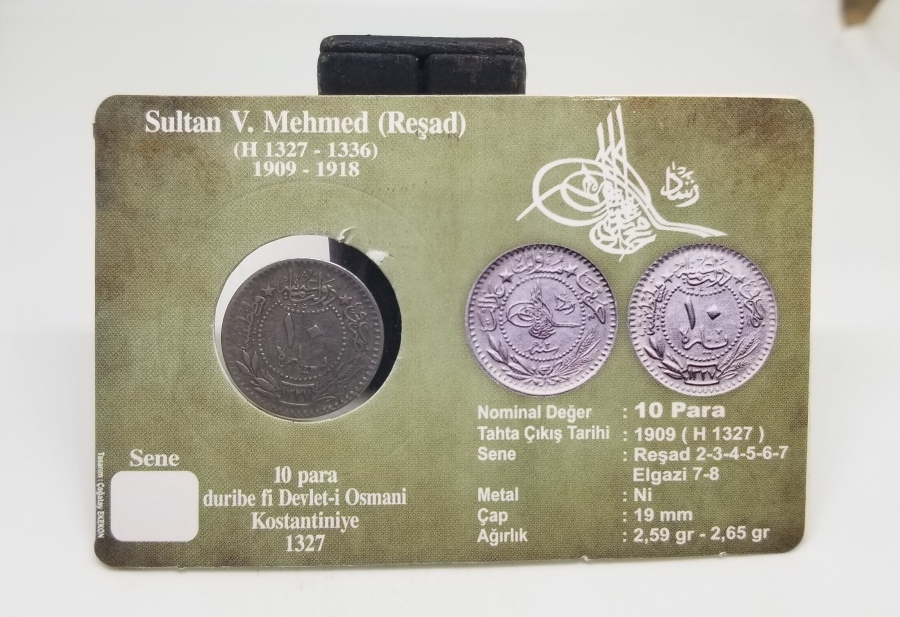 MEHMED REŞAD HAN DÖNEMİ KAPAMASINDA NİKEL 10 PARA