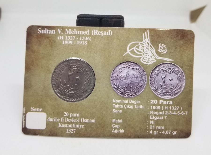 MEHMED REŞAD HAN DÖNEMİ KAPAMASINDA NİKEL 20 PARA