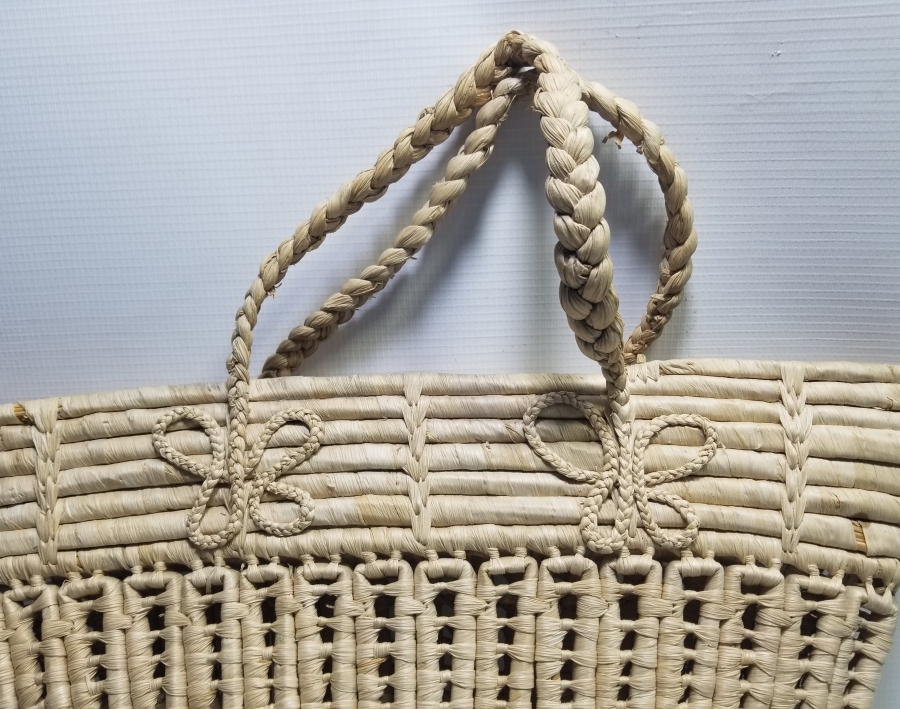 HURMA YAPRAĞINDAN YAPILMIŞ ANTİKA BÜYÜK BOY ÇANTA