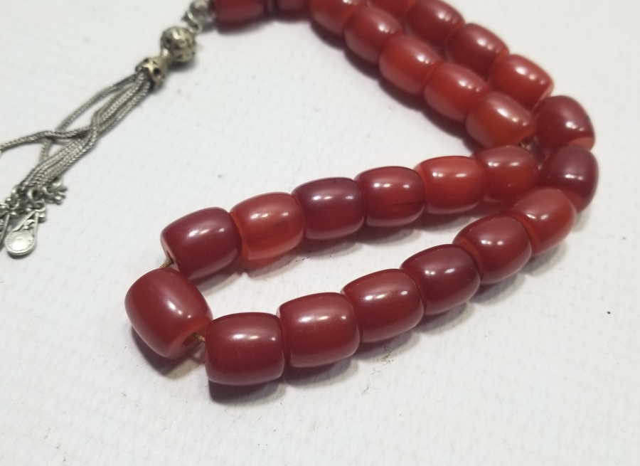 OSMANLI DÖNEMİ SIKMA KEHRİBAR TESPİH