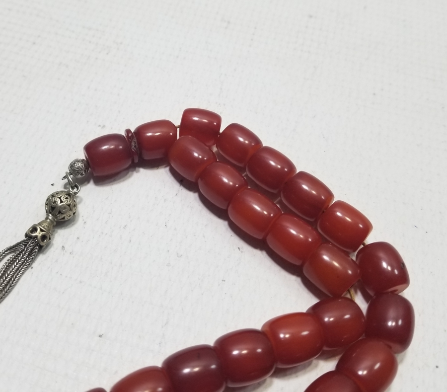 OSMANLI DÖNEMİ SIKMA KEHRİBAR TESPİH