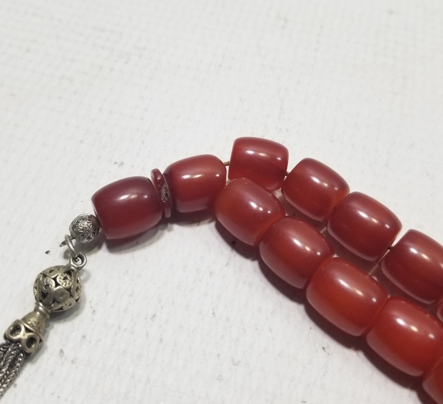 OSMANLI DÖNEMİ SIKMA KEHRİBAR TESPİH