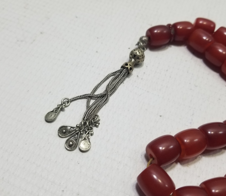 OSMANLI DÖNEMİ SIKMA KEHRİBAR TESPİH