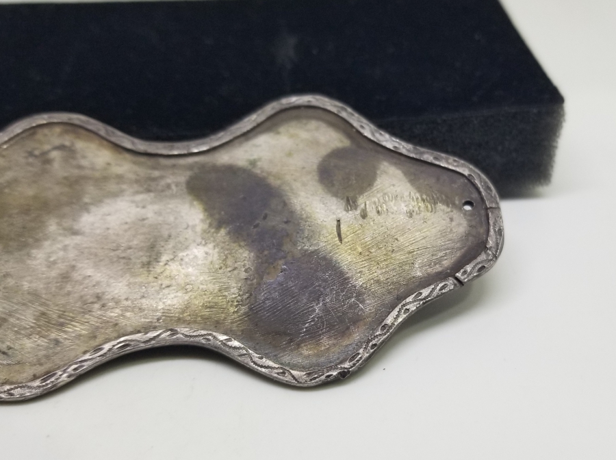 ARKASI OSMANLICA VAN DAMGALI GÜMÜŞ KEMER TOKASI PARÇASI