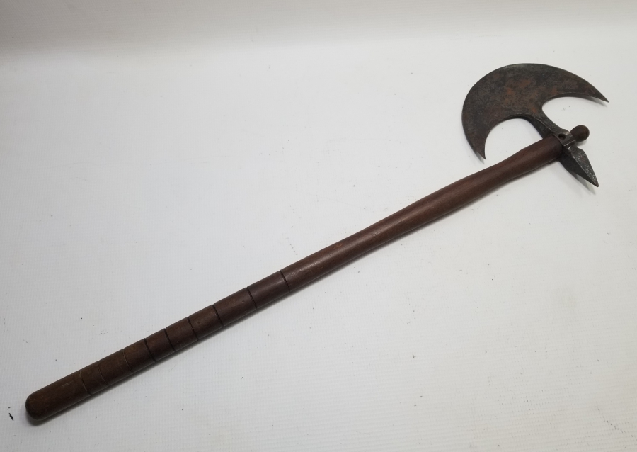 OSMANLI DÖNEMİ NADİR ZIRH DELİCİLİ YENİÇERİ SAVAŞ BALTASI - TEBERİ