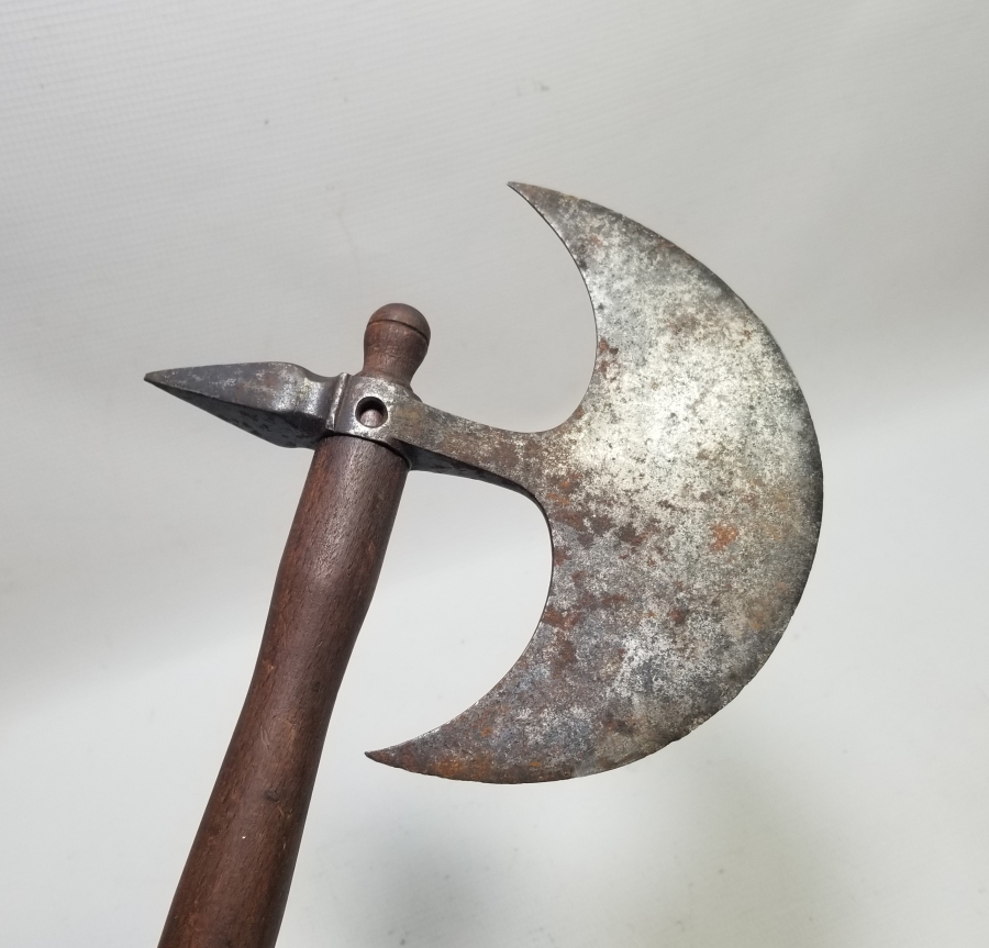 OSMANLI DÖNEMİ NADİR ZIRH DELİCİLİ YENİÇERİ SAVAŞ BALTASI - TEBERİ