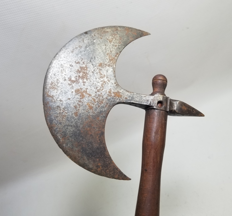 OSMANLI DÖNEMİ NADİR ZIRH DELİCİLİ YENİÇERİ SAVAŞ BALTASI - TEBERİ