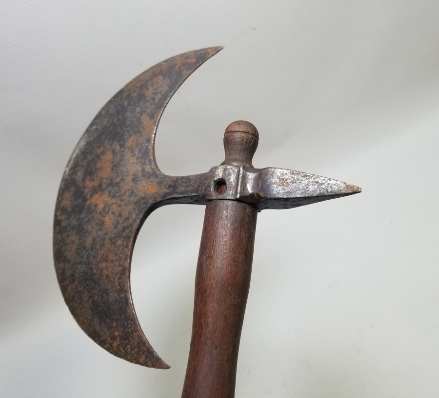 OSMANLI DÖNEMİ NADİR ZIRH DELİCİLİ YENİÇERİ SAVAŞ BALTASI - TEBERİ