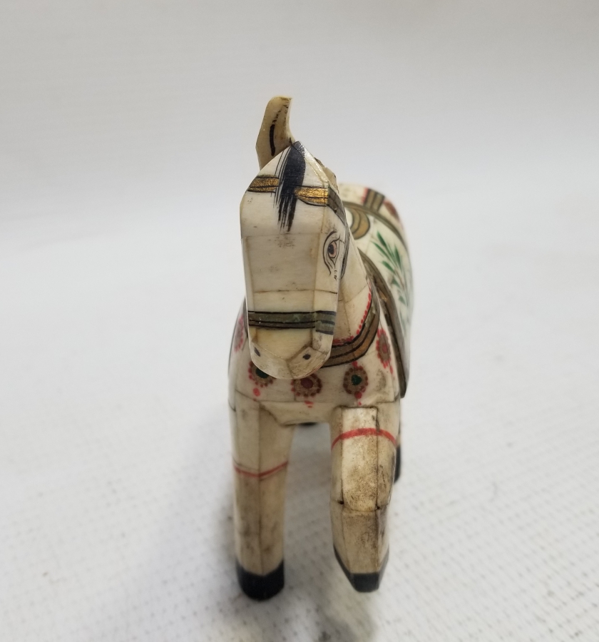 KEMİK ÜZERİ ALTIN VERMEYLİ VE KÖK BOYALI OSMANLI DÖNEMİ EL YAPIMI NADİR EYÜP OYUNCAK