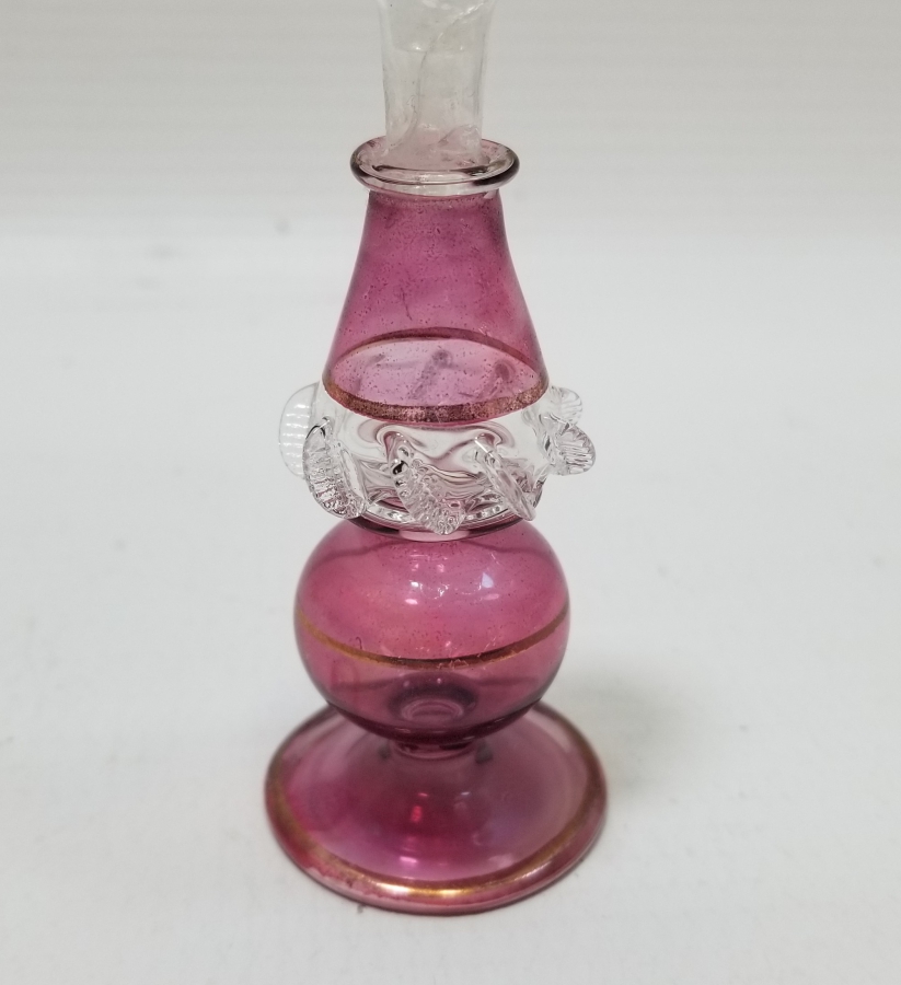 ÜZERİ ALTIN VERMEYLİ ANTİKA KOKU ŞİŞESİ - PARFÜM ŞİŞESİ