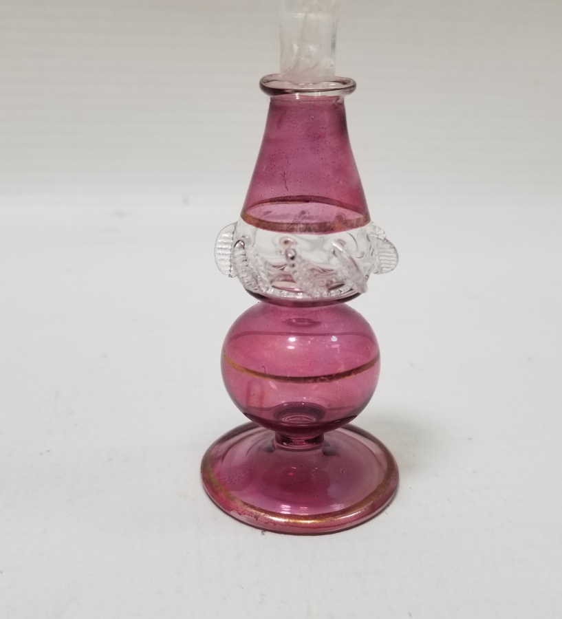 ÜZERİ ALTIN VERMEYLİ ANTİKA KOKU ŞİŞESİ - PARFÜM ŞİŞESİ